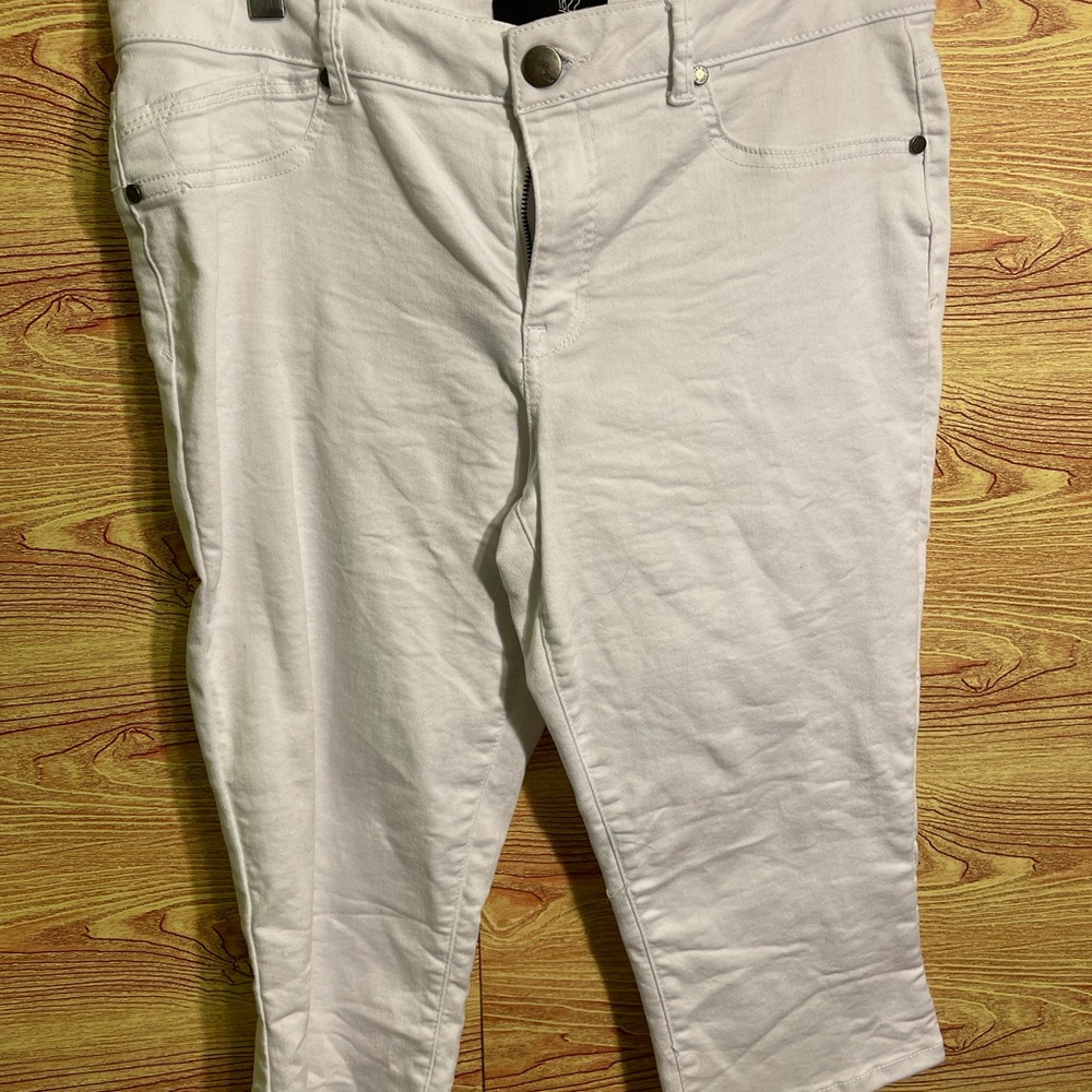 1822 denim White crop jeans size 14